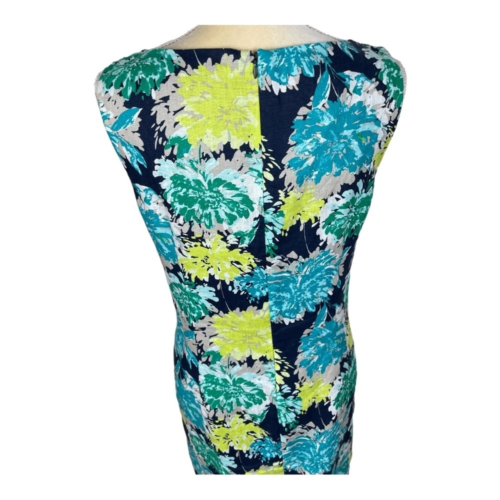 Kim Rogers Sleeveless Floral Linen Dress Size 12 - Picture 5 of 10